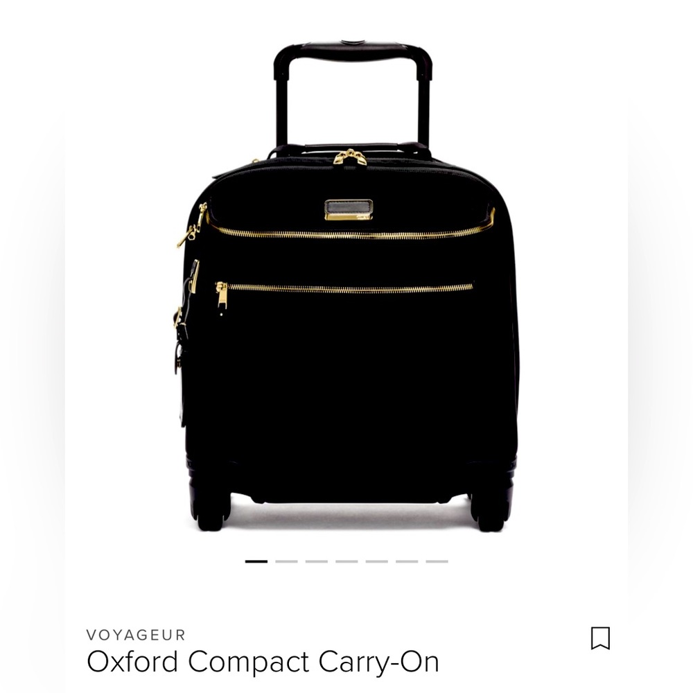Tumi Black and Gold Compact Carry-On